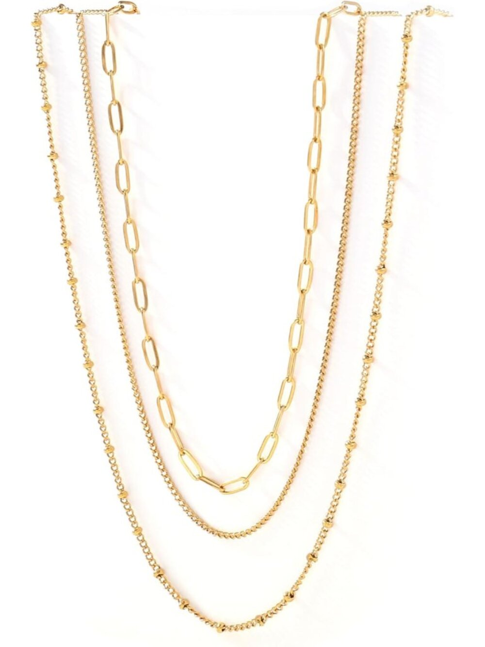 Waterproof Gold Necklace Layered Necklaces for Women Non Tarnish,14k Gold Plated